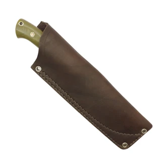 Lishen Knives Bushdog, Green Canvas Micarta w/ Natural Micarta Liners, Mosaic Pins, AEB-L Lishen Knives Bushdog, Green Canvas Micarta w/ Natural Micarta Liners, Mosaic Pins, AEB-L