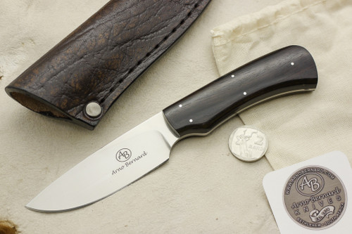 Arno Bernard Knives - Grazer Series - Custom Nyala Fixed Blade Knife w/ Ebony Handle