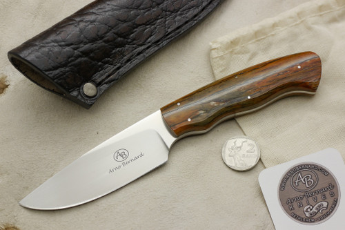 Arno Bernard Knives - Grazer Series - Custom Zebra Fixed Blade Knife w/ Giraffe Bone Handle