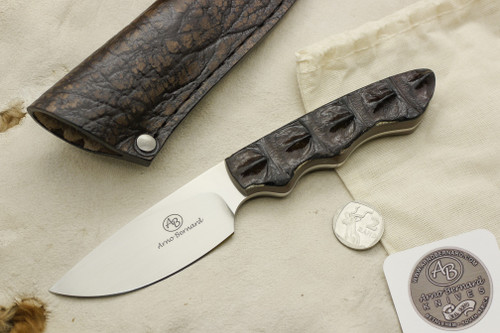 Arno Bernard Knives - Predator Series - Custom Great White Fixed Blade Knife w/ Crocodile Leather Handle - 2