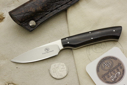 Arno Bernard Knives - Scavenger Series - Custom Galago Fixed Blade Knife w/ Ebony Handle