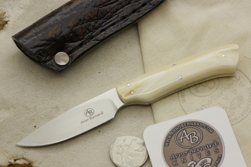 Arno Bernard Knives - Scavenger Series - Custom Galago Fixed Blade Knife w/ Warthog Ivory Handle - 4