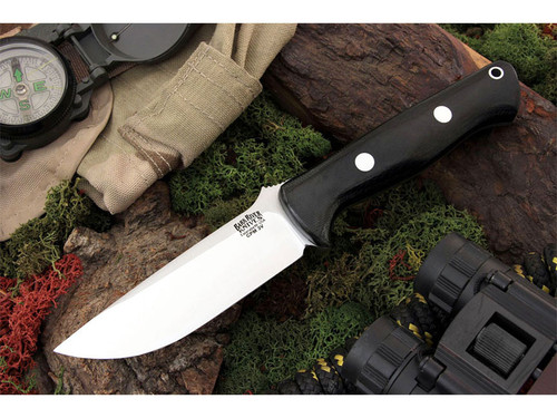 Bark River Knives - Bravo-1 LT - CPM 3V Steel - Black Canvas Micarta Handle
