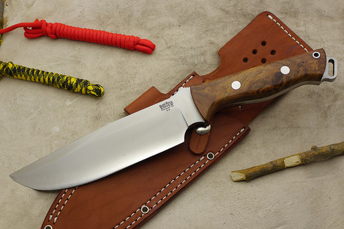 Bark River Knives: Bravo Survivor Fixed Blade Knife w/ Mesquite Burl Handle