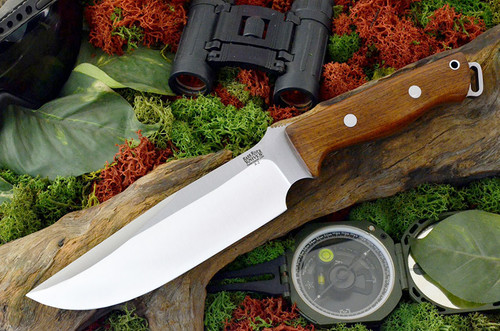 Bark River Knives: Bravo Survivor Fixed Blade, Survival / Camping / Bushcraft Fixed Blade Knife w/ Desert Ironwood Handle - 8