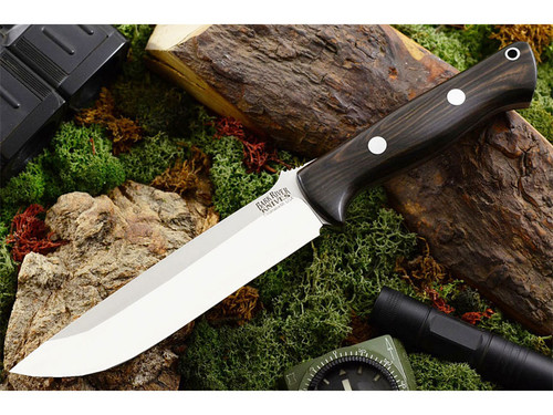 Bark River Knives: Bravo-1.5 A2 Steel Fixed Blade Knife w/ African Blackwood Handle