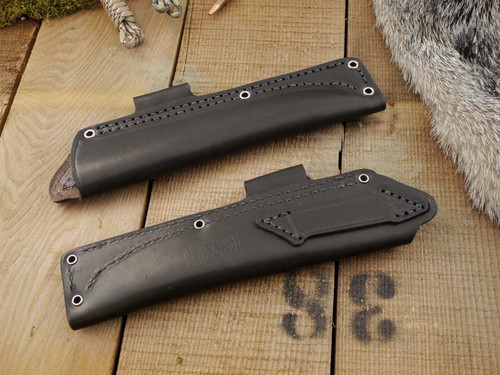 Bark River Knives: Bushcraft Black "A" Sheath, Left Hand