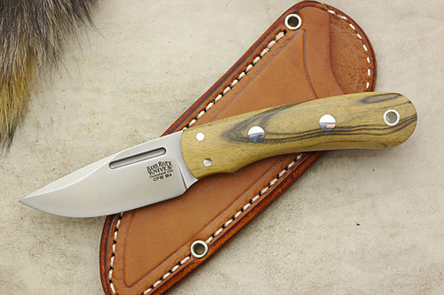 Bark River Knives: Essential EDC (Without Bolster) Fixed Blade Knife w/ Black & White Ebony Handle - 1