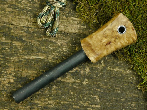 Bark River Knives: Firesteel, Curly Birch Handle