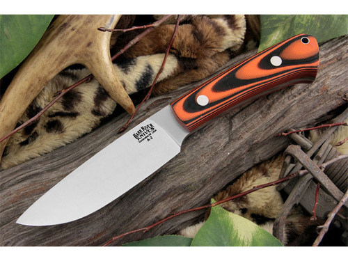 Bark River Knives: Highland Special A2 Steel, Fixed Blade Knife w/ Tigerstripe G10 Handle