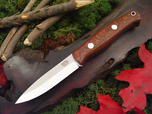 Bark River Knives: Liten Bror CPM 3V Fixed Blade Knife w/ Lacewood Handle