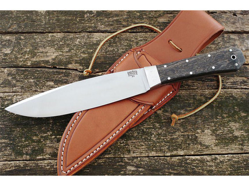Bark River Knives: Rogue Bowie Fixed Blade Knife w/ Black Maple Burl Handle - #2