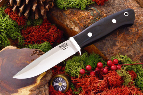 Bark River Knives: Snowy River (ELMAX Stainless Steel), Fixed Blade Knife w/ Black G10 Handle