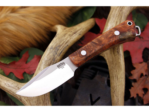 Bark River Knives: Trailmate Fixed Blade Knife w/ Amboynia Burl Handle - SAVE BIG! / 11713