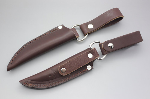 Battle Horse Knives #01 Pouch Style Dangler Sheath WITHOUT Firesteel Loop, Right Hand - Brown