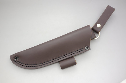 Battle Horse Knives #09 Pouch Style Dangler Sheath w/ Firesteel Loop, Left Hand - Dark Brown