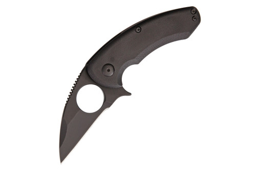 Brous Blades: Silent Soldier Flipper Blackout Folding Knife w/ Black G10 Handle & Black Finish Blade - Limited Edition