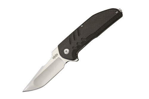 Brous Blades: Strife Folding Knife w/ Carbon Fiber Handle & Satin Finish Blade