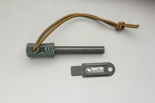 Casstrom: Fire Striker Steel - Green Micarta Handle