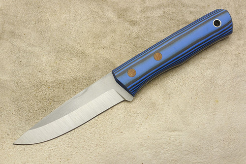 Cumming Bladeworks - Trailmaster - Blue and Black G10 - AEB-L Steel