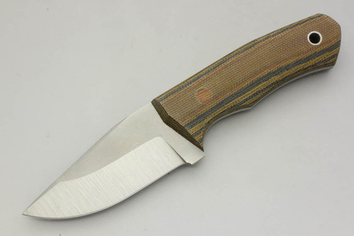 Cumming Bladeworks, Dylan Fletcher Design - Palm Tac - Camo Canvas Micarta - .118" AEB-L Stainless Steel