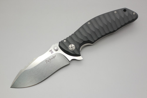 Dendra by LionSteel Knives Defender, Folding Knife w/ Textured Black G10 & Titanium Handle