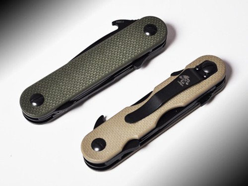 Emerson Knives EDC-2 MULTITOOL-TAN, Black Plain Blade Folding Pocket Knife