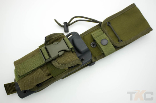 ESEE-5-MBSP-OD Complete Assembled Sheath System w/ OD Green MOLLE Back and Pouch