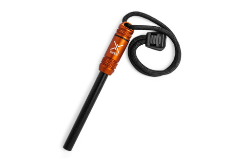 EXOTAC fireROD, 5/16" Ferrocerium Rod Tinder Capsule Firestarter - Orange
