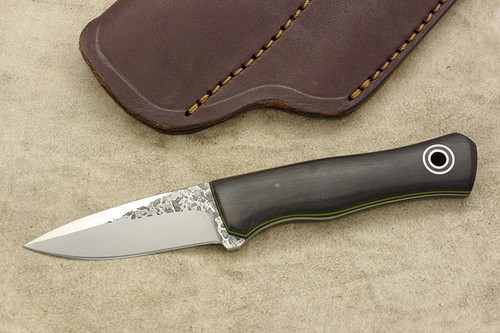 Fiddleback Forge, Andy Roy - Esquire - Blackwood - Tapered Tang - Black and Lime Green Liners - 9