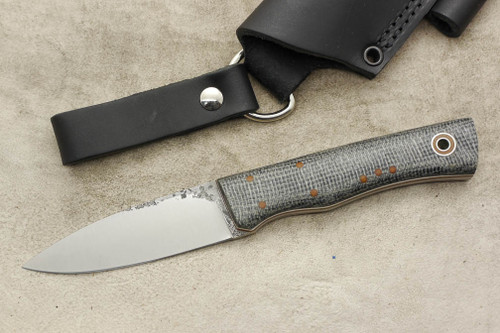 Fiddleback Forge, Andy Roy - Kephart - Oreo Burlap - Flat Tang - Guardless - Natural and White Liners - 37