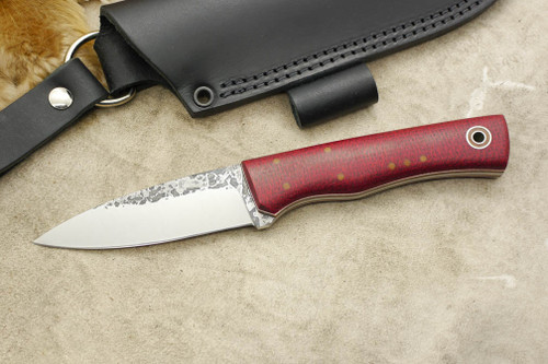 Fiddleback Forge, Andy Roy - Kephart - Ruby Burlap - Flat Tang - Natural & White Liners - 35