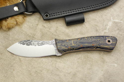 Fiddleback Forge, Andy Roy - Nessmuk - Blueberry Burlap - Tapered Tang - Natural & White Liners - 9