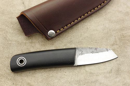 Fiddleback Forge, Andy Roy - Pygmy - Black Canvas Micarta - Flat Tang - 2