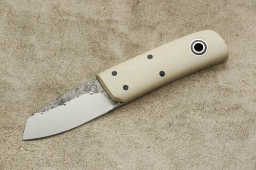 Fiddleback Forge, Andy Roy - Pygmy - Ivory Micarta - Flat Tang - 6