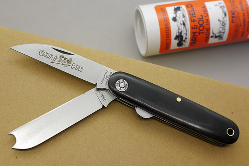 Great Eastern Cutlery Farm & Field Tool #35 Calf Pen - 2 Blade - Black linen Micarta