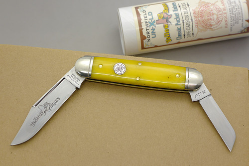 Great Eastern Cutlery Northfield #35 Churchill - 2 Blade - Smooth Yellow Rose Bone (Yellow Rose of Texas)