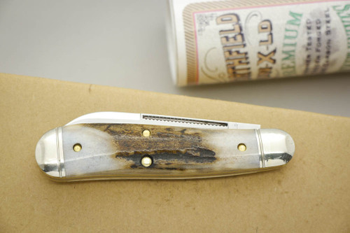 Great Eastern Cutlery Northfield #56 Bird Dog (Dog Leg Jack) - 1 Blade - Sambar Stag - 15