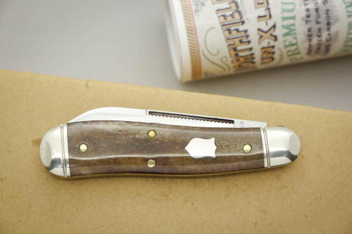 Great Eastern Cutlery Northfield #56 Bird Dog (Dog Leg Jack) - 1 Blade - Smooth Appaloosa Bone - 13