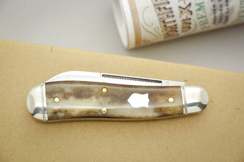 Great Eastern Cutlery Northfield #56 Bird Dog (Dog Leg Jack) - 2 Blade - Smooth Appaloosa Bone - 12