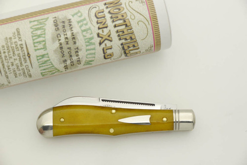 Great Eastern Cutlery Northfield #92 Eureka Jack - 2 Blade - Antique Goldenrod Camel Bone - 13