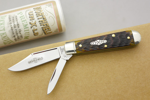 Great Eastern Cutlery Northfield UN-X-LD #14 Boys Knife - 2 Blade - Antique Yellow Jigged Bone