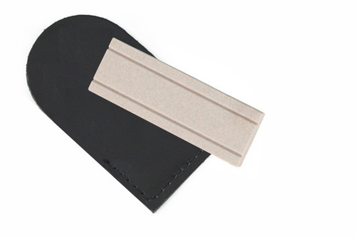 Lansky Sharpeners: Double-Sided Pocket Arkansas Sharpening Stone w/ Brown or Black Sleeve - Fine Grit