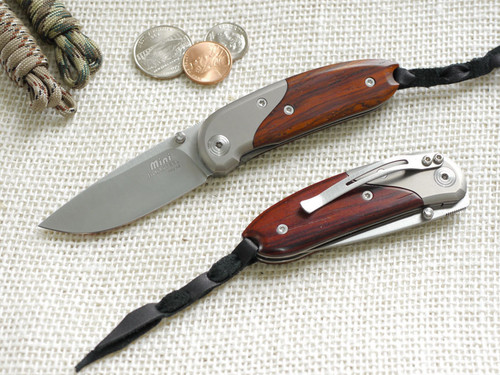 LionSteel Knives MINI 8200CB, Folding Pocket Knife w/ Cocobo & Titanium Handle