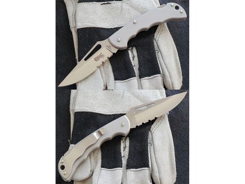 LionSteel Knives Work Knife 771CGR, Folding Pocket / Utility / Work Knife w/ Matte Gray Anodized Aluminum Handle