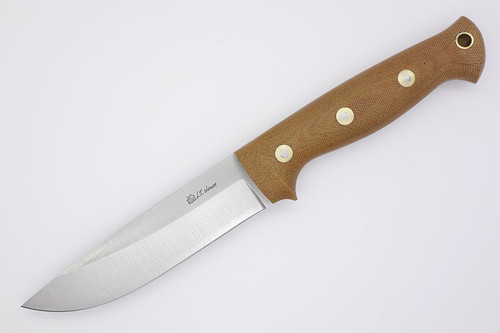 LT Wright Knives - Forest Trail - CPM 3V Steel - Saber Grind - Drop Point - Natural Canvas Micarta - Matte Finish