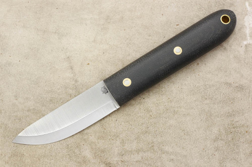 LT Wright Knives BoatTail Scandi - Black Canvas Micarta