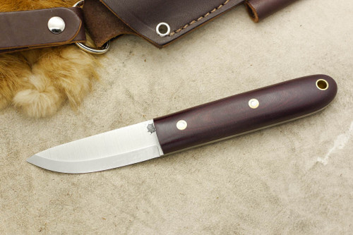 LT Wright Knives BoatTail Scandi - Double Red Canvas Micarta