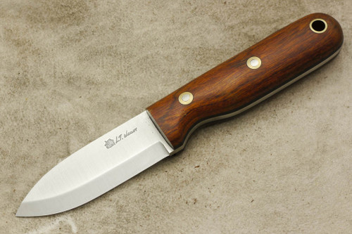 LT Wright Knives Bushbaby - Scandi Grind - O1 Steel - Desert Ironwood - Black Liners - Matte Finish - 1 / FREE BLACK LINERS!