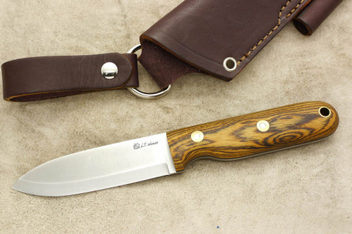 LT Wright Knives Bushcrafter - Scandi Grind - Bocote Handle - Black Liners - 3